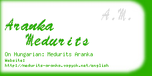 aranka medurits business card